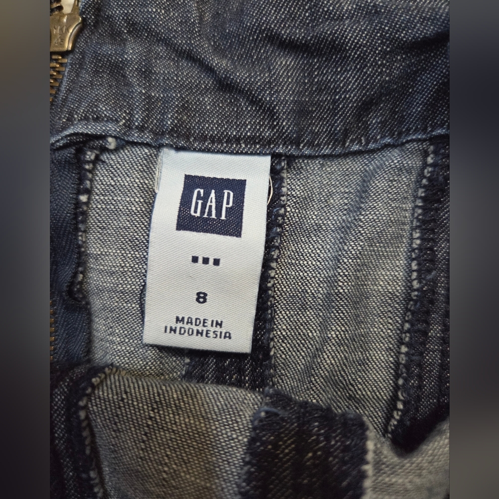 GAP Dark Blue Denim Mini Dress - Picture 2 of 7
